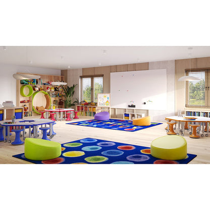 Kid Essentials Watercolor Spots 7'8" x 10'9" Area Rug in Color Rainbow