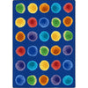 Kid Essentials Watercolor Spots 10'9" x 13'2" Area Rug in Color Rainbow