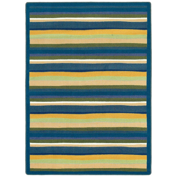Kid Essentials Yipes Stripes 5'4" x 7'8" Area Rug in Color Bold