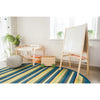 Kid Essentials Yipes Stripes 5'4" x 7'8" Oval Area Rug in Color Bold