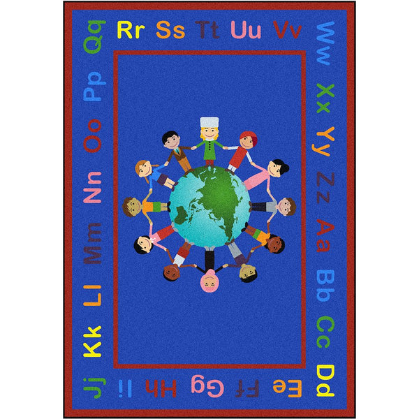Kid Essentials A World of Friends 10'9" x 13'2"  Area Rug in Color Multi