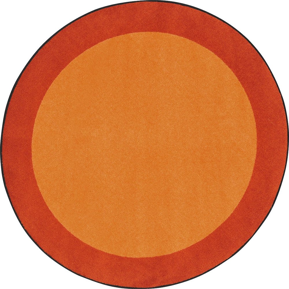 Kid Essentials All Around 13'2" Round Area Rug in Color Orange