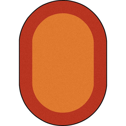 Kid Essentials All Around 10'9" x 13'2" Oval Area Rug in Color Orange