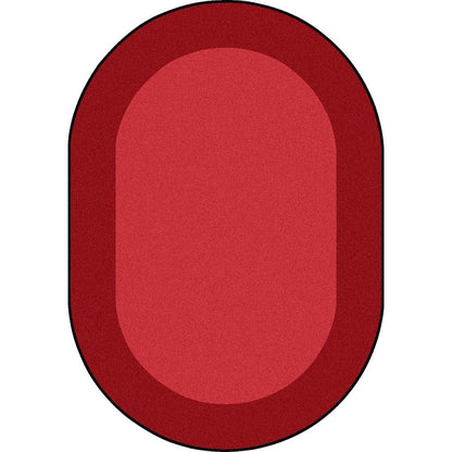 Kid Essentials All Around 10'9" x 13'2" Oval Area Rug in Color Red