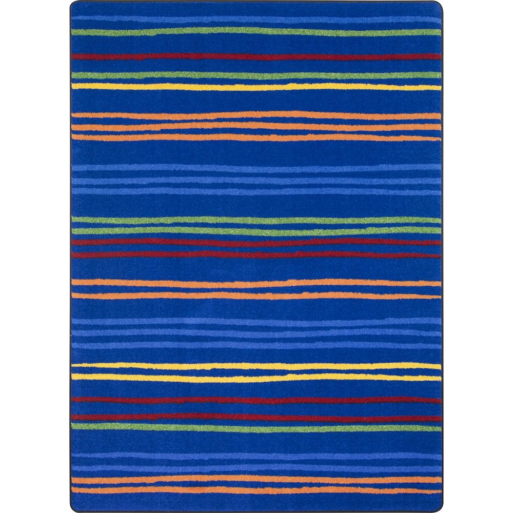 Kid Essentials All Lined Up 10'9" x 13'2" Area Rug in Color Rainbow