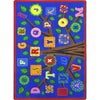 Kid Essentials Alphabet Leaves 10'9" x 13'2" Area Rug in Color Bold
