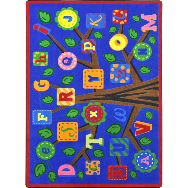 Kid Essentials Alphabet Leaves 10'9" x 13'2" Area Rug in Color Bold