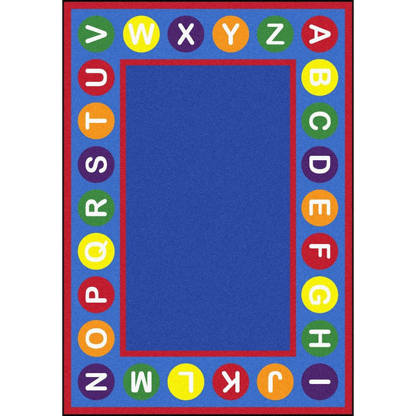 Kid Essentials Alphabet Spots 10'9" x 13'2" Area Rug in Color Multi