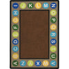 Kid Essentials Alphabet Spots 10'9" x 13'2" Area Rug in Color Earthtone