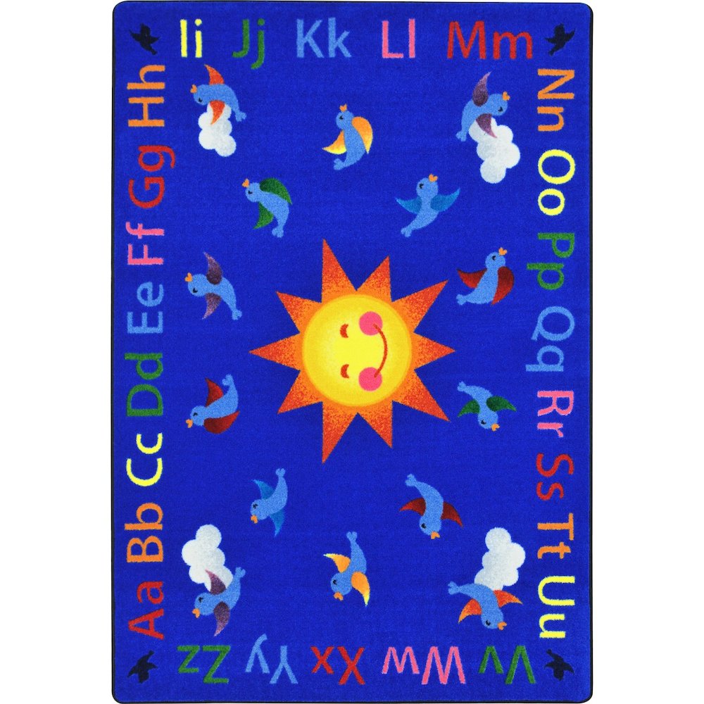 Kid Essentials Alphabet Tweet 10'9" x 13'2" Area Rug in Color Multi