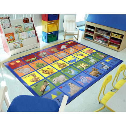 Kid Essentials Animal Phonics 10'9" x 13'2" Area Rug in Color Multi