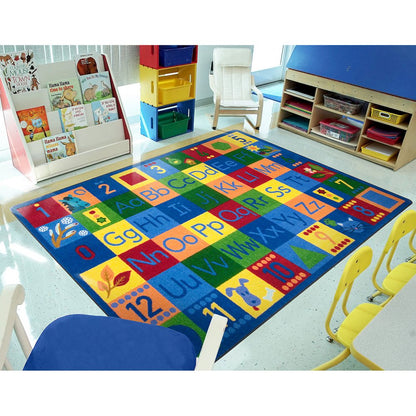 Kid Essentials Around the Block II 10'9" x 13'2" Area Rug in Color Multi