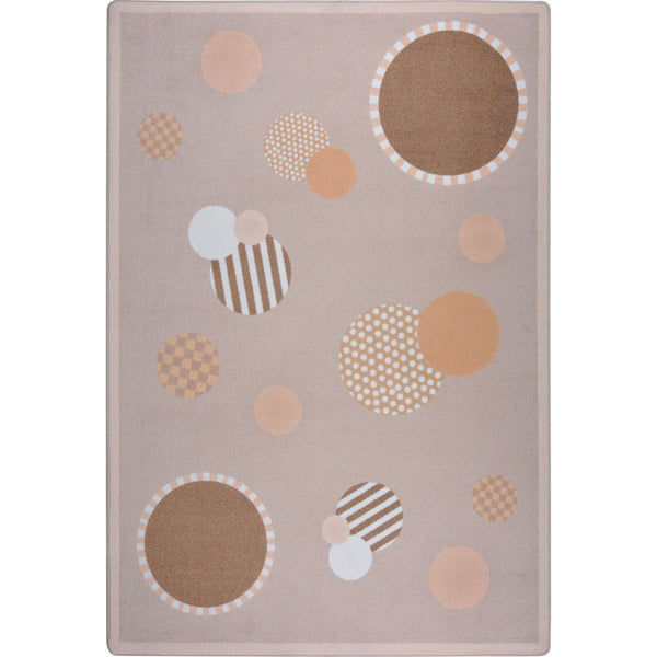 Playful Patterns Baby Dots 7'8" x 10'9" Area Rug in Color Beige