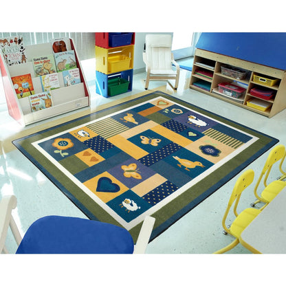 Kid Essentials Baby Love 7'8" x 10'9" Area Rug in Color Bold