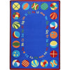 Kid Essentials Bouncy Balls 10'9" x 13'2" Area Rug in Color Multi