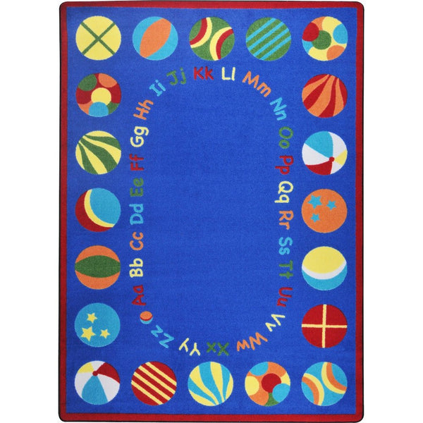Kid Essentials Bouncy Balls 10'9" x 13'2" Area Rug in Color Multi