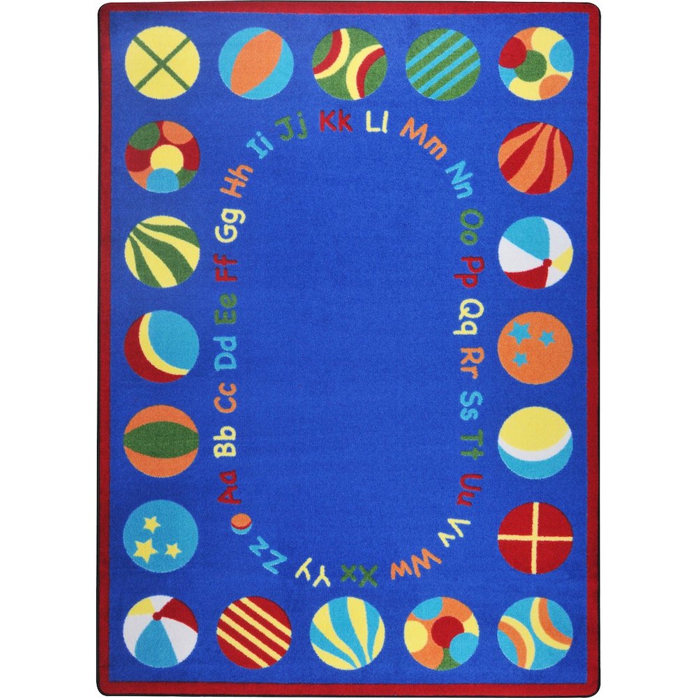 Kid Essentials Bouncy Balls 10'9" x 13'2" Area Rug in Color Multi