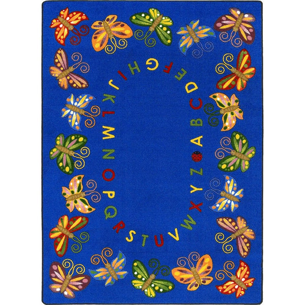 Kid Essentials Butterfly Delight 10'9" x 13'2" Area Rug in Color Multi
