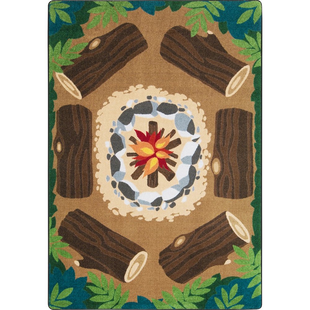 Kid Essentials Campfire Fun 10'9" x 13'2" Area Rug in Color Multi