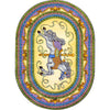 Kid Essentials Carousel 7'8" x 10'9" Oval Area Rug in Color Yellow