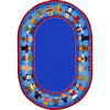 Children of Many Cultures 10'9" x 13'2" Oval Area Rug in Color Multi