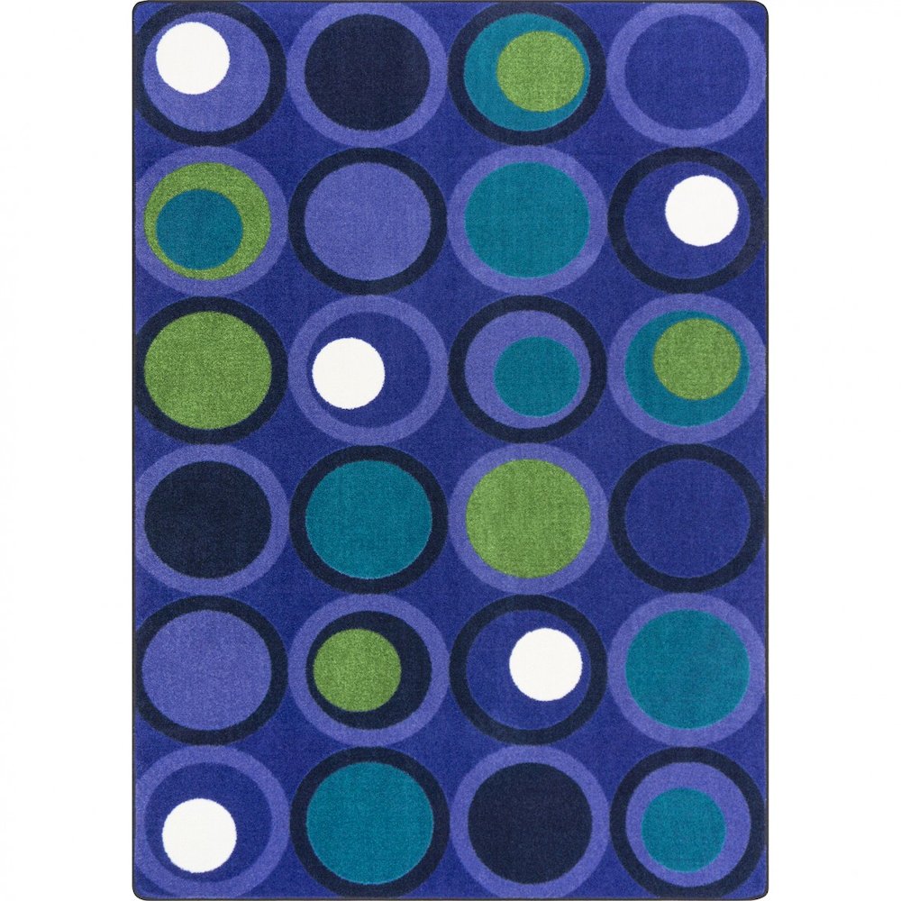 Kid Essentials Circle Back 10'9" x 13'2" Area Rug in Color Indigo