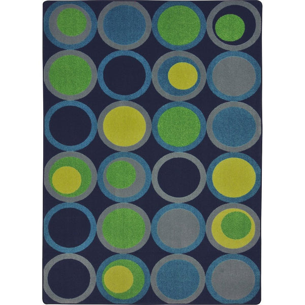 Kid Essentials Circle Back 10'9" x 13'2" Area Rug in Color Navy