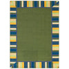 Kid Essentials Clean Green 7'8" x 10'9" Area Rug in Color Bold