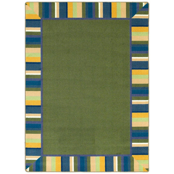 Kid Essentials Clean Green 7'8" x 10'9" Area Rug in Color Bold