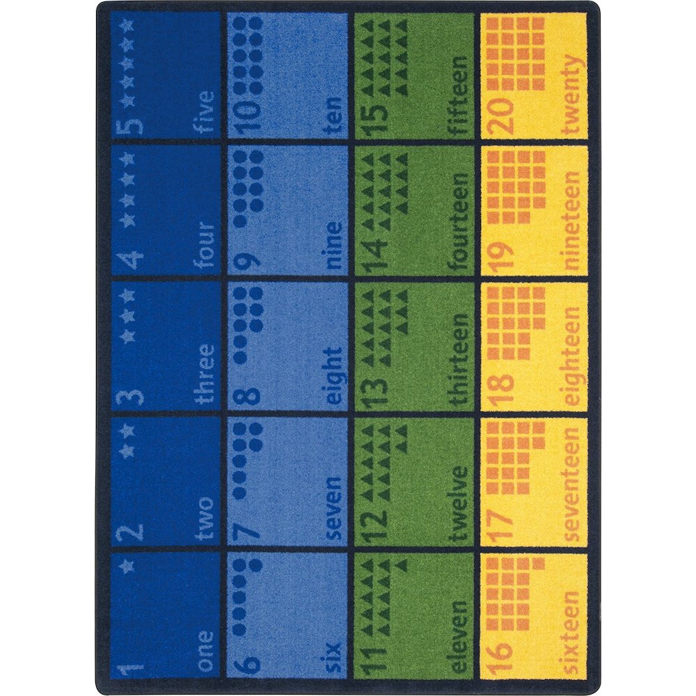 Kid Essentials Count with Me 10'9" x 13'2" Area Rug in Color Multi