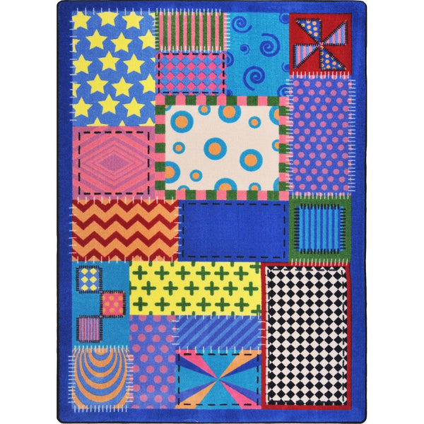 Kid Essentials Crazy Quilt 7'8" x 10'9" Area Rug in Color Multi