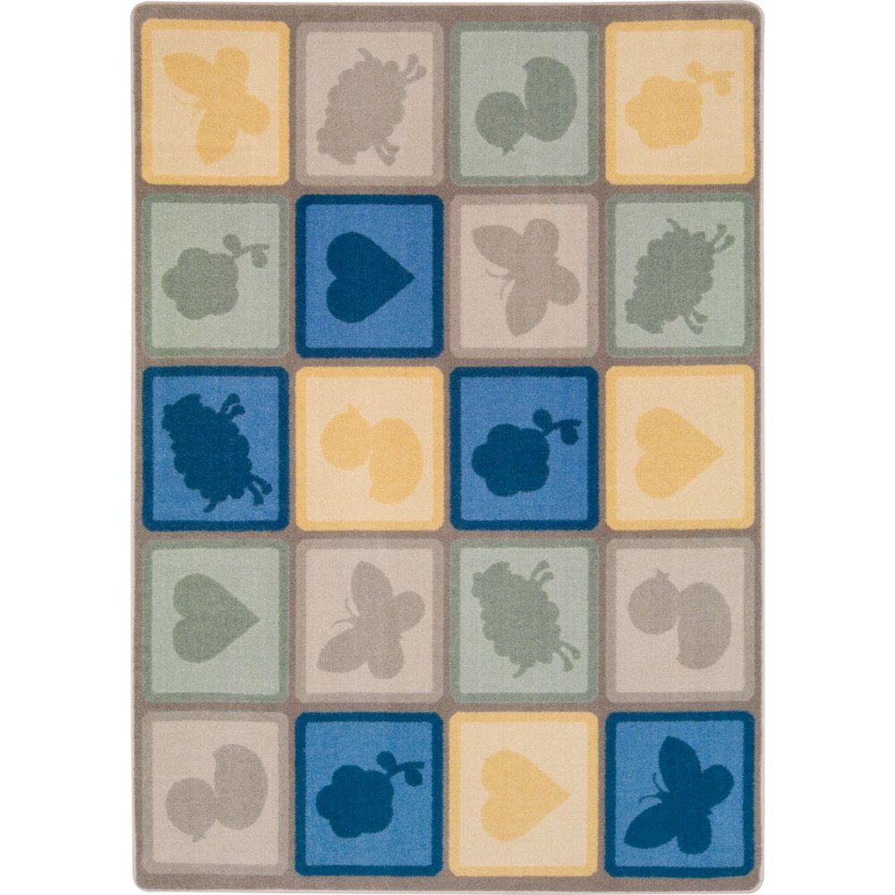 Kid Essentials Cuddly Creatures 10'9" x 13'2" Area Rug in Color Multi