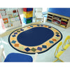 Kid Essentials Delightful Diamonds 7'8" x 10'9" Oval Area Rug in Color Multi