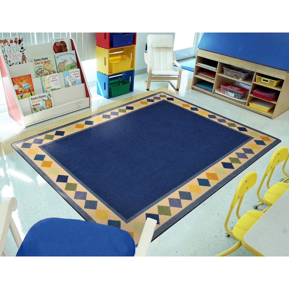 Kid Essentials Delightful Diamonds 7'8" x 10'9" Area Rug in Color Multi