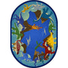 Kid Essentials Dino Parade 7'8" x 10'9" Oval Area Rug in Color Multi