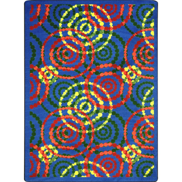 Kid Essentials Dottie 7'8" x 10'9" Area Rug in Color Rainbow