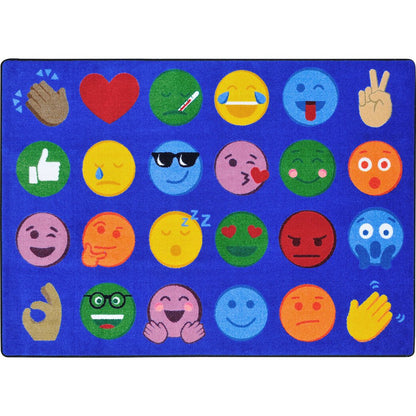 Kid Essentials Emoji Expressions 10'9" x 13'2" Area Rug in Color Multi