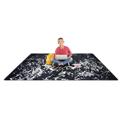 Kid Essentials Eruption 7'8" x 10'9" Area Rug in Color Arctic