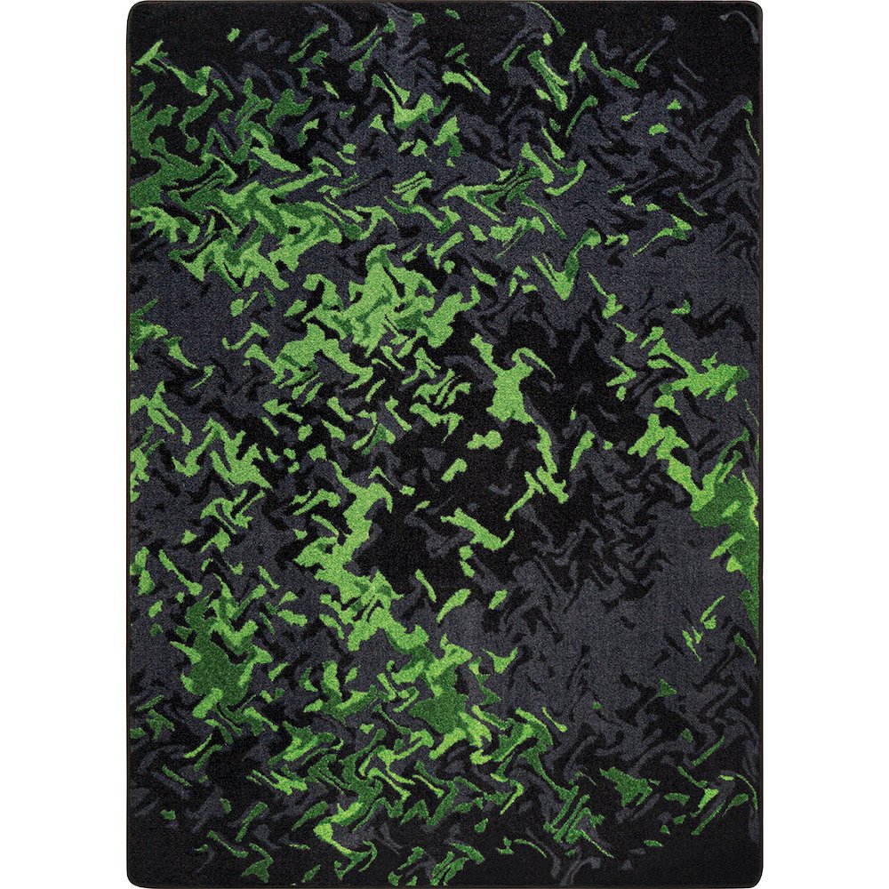 Kid Essentials Eruption 7'8" x 10'9" Area Rug in Color Emerald