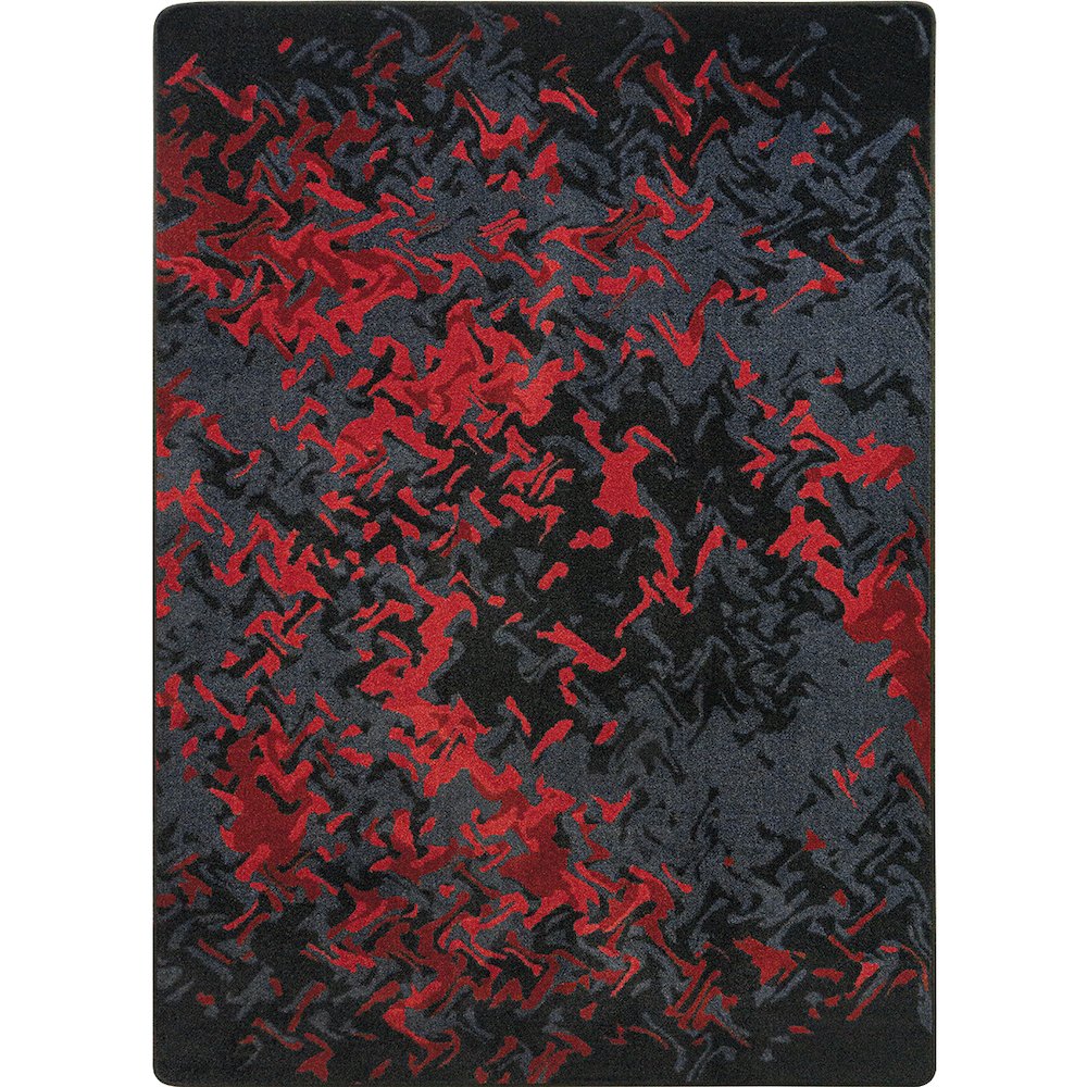 Kid Essentials Eruption 7'8" x 10'9" Area Rug in Color Ruby