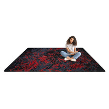 Kid Essentials Eruption 7'8" x 10'9" Area Rug in Color Ruby