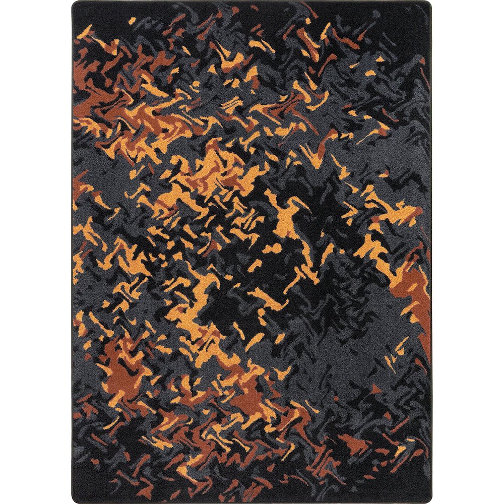 Kid Essentials Eruption 7'8" x 10'9" Area Rug in Color Tangerine