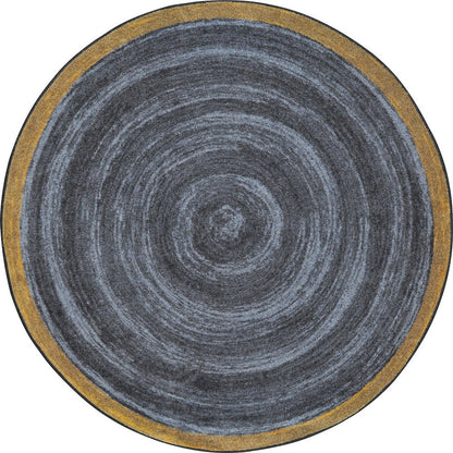 Kid Essentials Feeling Natural 13'2" Round Area Rug in Color Slate
