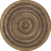 Kid Essentials Feeling Natural 13'2" Round Area Rug in Color Walnut