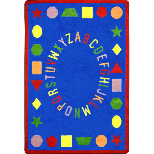 Kid Essentials First Lessons 7'8" x 10'9" Area Rug in Color Blue
