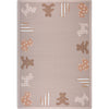 Kid Essentials Frisky Friends 7'8" x 10'9" Area Rug in Color Beige