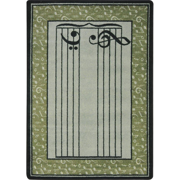 Kid Essentials Fully Staffed 7'8" x 10'9" Area Rug in Color Sage
