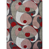 Kid Essentials Jazzy 7'8" x 10'9" Area Rug in Color Red/Gray