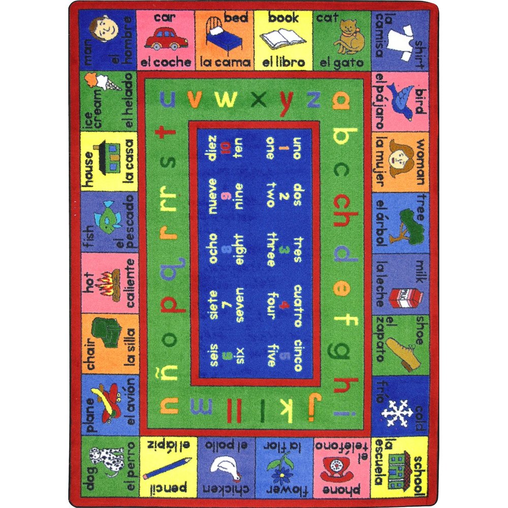 Kid Essentials LenguaLink (Spanish) 10'9" x 13'2" Area Rug in Color Multi