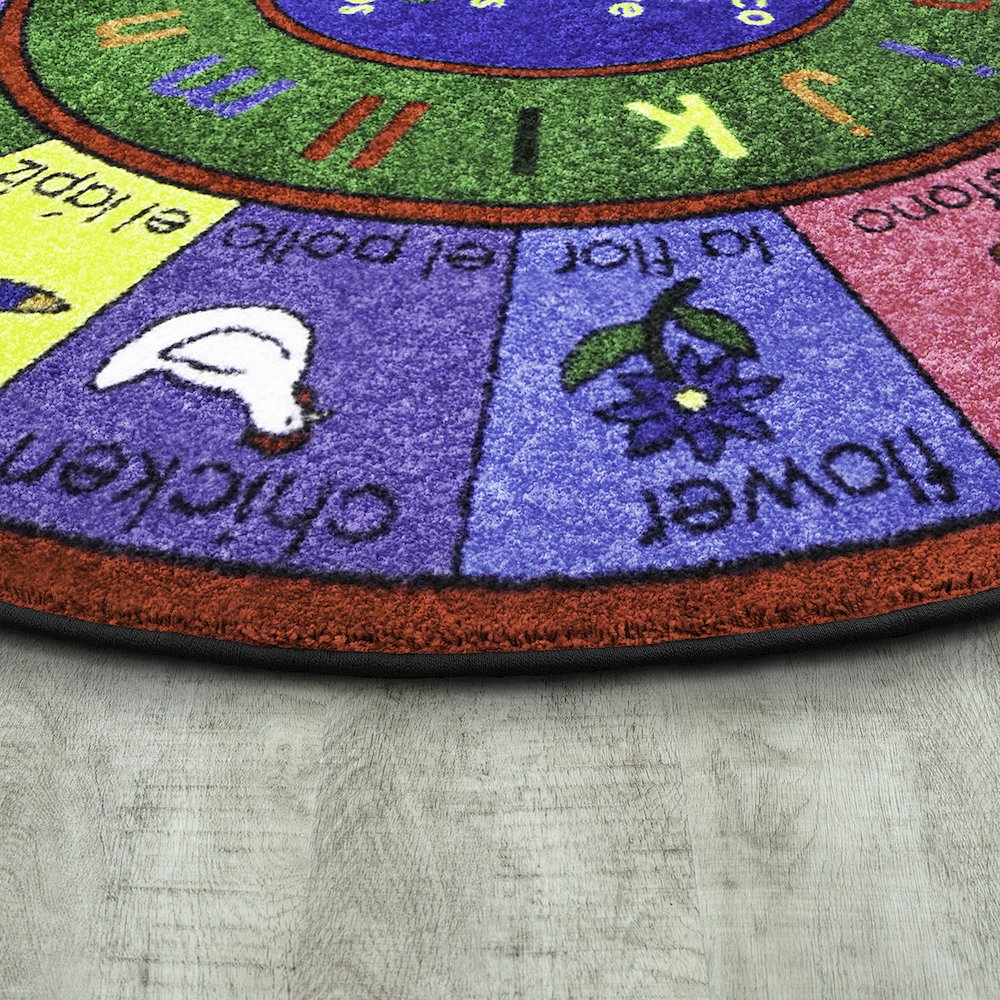 Kid Essentials LenguaLink (Spanish) 10'9" x 13'2" Oval Area Rug in Color Multi